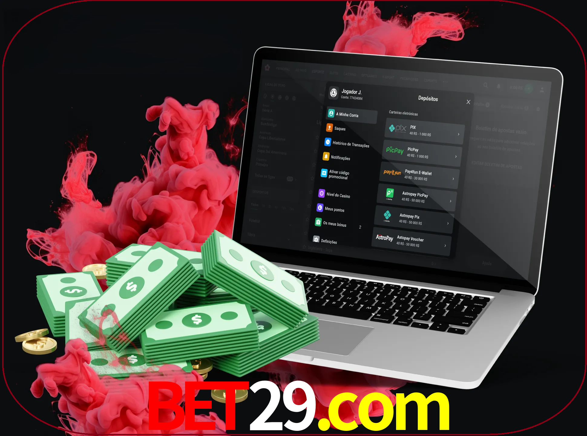 Para efetuar um depósito na sua conta bet29, basta escolher o método de depósito e especificar o montante.